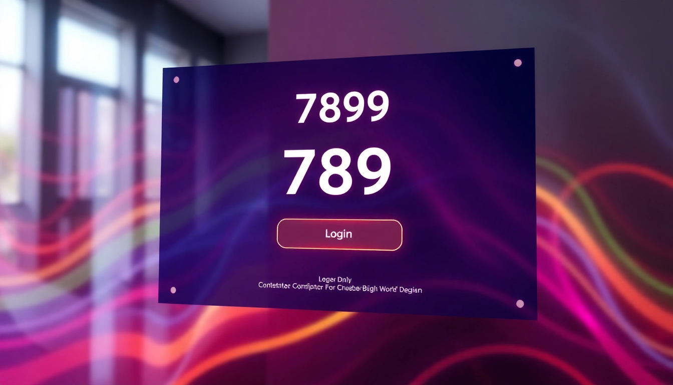 789F Đăng Nhập portal interface with vibrant colors, user-friendly design, and login features for seamless access.