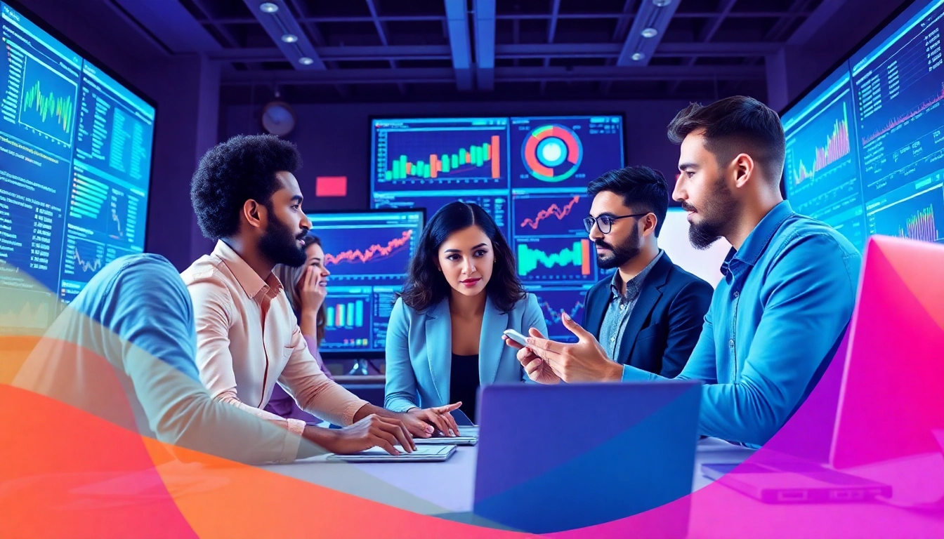 Team analyzing digital marketing strategies for httpskjcm.net to boost online engagement and growth