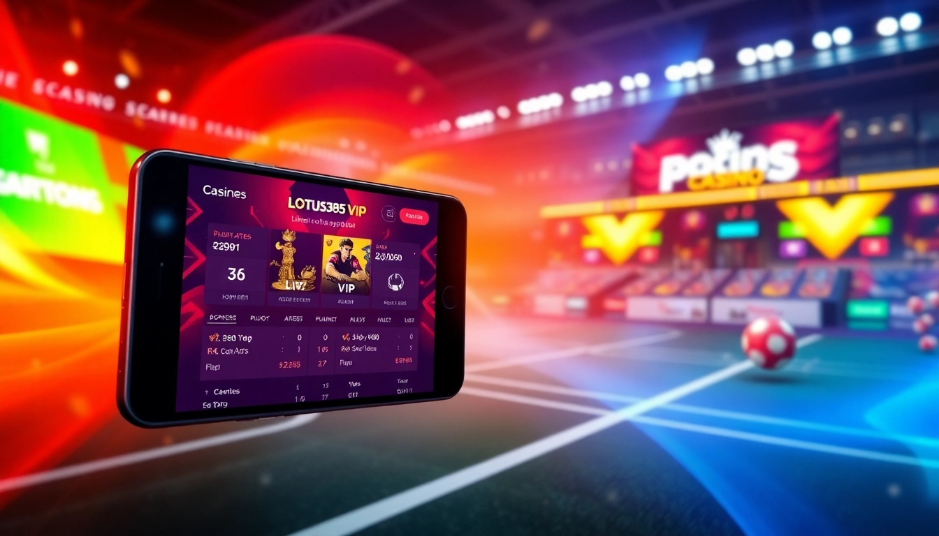 LOTUS365 VIP online betting platform on mobile with live scores and casino games in vibrant, detailed view for accessible betting experience.