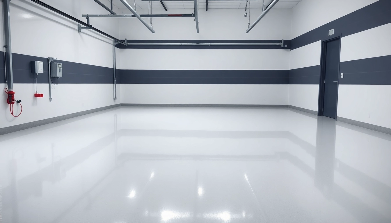 High-quality epoxy resin floor installation showcasing durability and a sleek matte finish for